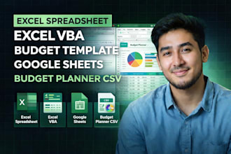 excel spreadsheet, excel vba, budget template, google sheets, budget planner csv