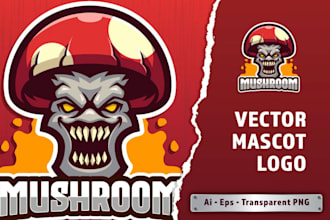 create wonderful eye catching mushroom logo
