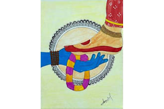 draw traditional and aesthetic hand drawn sketch artwork