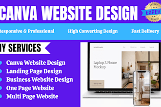 canva website design canva landing page website design