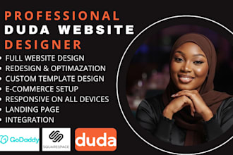 design or redesign duda business ecommerce duda website builder with duda seo