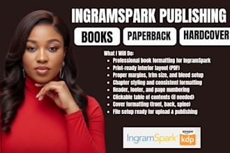 do ingramspark book publishing, book formatting with proofreading, book editing