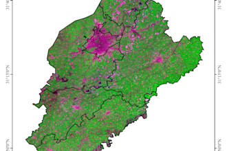 ndvi analysis, lulc classification  and rs gis mapping