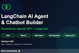 build a langchain ai agent or chatbot for your business