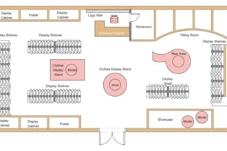 create retail shop drawings, floor plans and layout in vectorworks