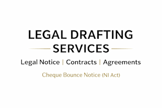 draft legal notice, contracts and agreements professionally