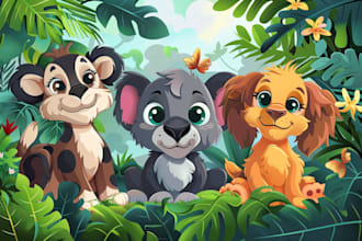 draw cute and detailed illustration