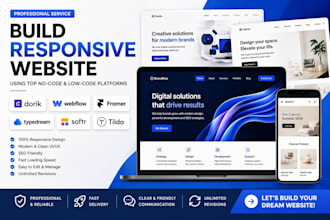 build responsive website using dorik webflow framer typedream softr tilda