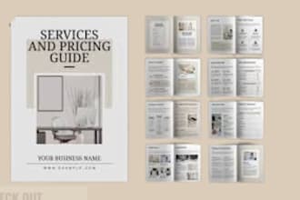 design photography pricing guide price list sell sheet rate card in canva
