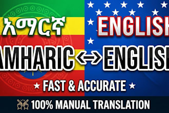 provide accurate amharic to english translation
