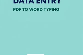 do fast accurate data entry typing and PDF conversion in 24 hours