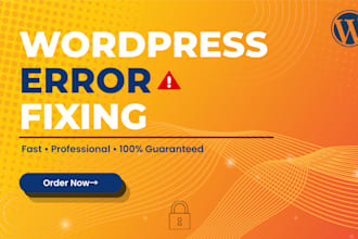 fix wordpress errors bugs and broken website