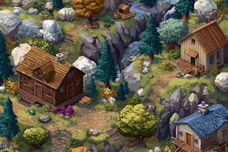 do 2d game art, and background art