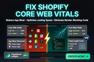 fix shopify core web vitals and reduce app code bloat to boost loading speed