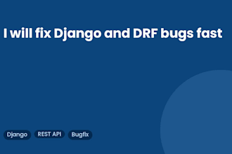 build a django rest API for your app
