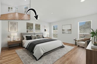 virtual staging, remove old item and then add new furniture to the rooms