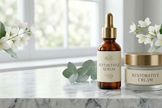 design premium cosmetics packaging and label design