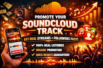 promote your soundcloud track to get real streams and followers fast
