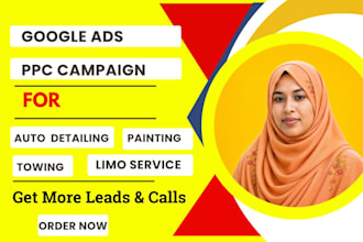 run google ads ppc for auto detailing, painting, limo business service in USA UK