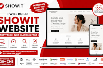 build showit portfolio website redesign showit blog custom landing page website