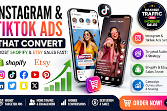 instagram promo tiktok video ads website advertising boost shopify sales etsy ad