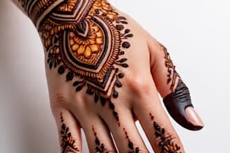 design unique bridal and party mehndi henna art