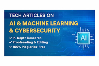 write professional research articles on ai and ml