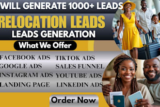 relocation leads moving leads booking leads mover leads relocation facebook ads