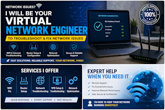 be your virtual network engineer to troubleshoot and fix network issues