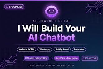 set up an ai chatbot for your website, CRM, or whatsapp to capture leads