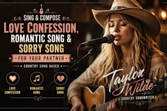 sing and compose love confession, romantic song and sorry song for your partner