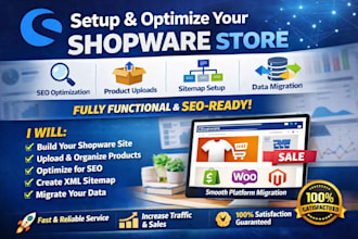 shopware website setup seo optimization product uploads sitemap data migration