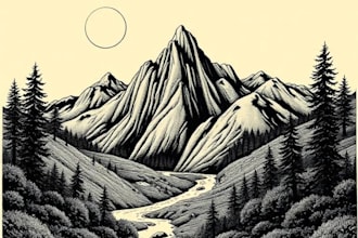 do linocut or woodcut illustrations