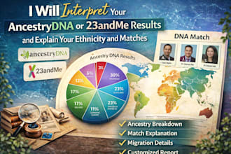 interpret your ancestrydna or 23andme results and explain your ethnicity