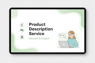 write product descriptions for your online shop