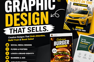 design modern social media posts, banners, and ads