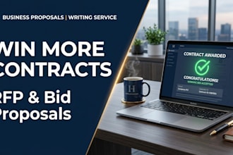 write a professional winning bid proposal, rfp response, or government contract