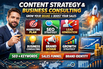 create content strategy business consultant marketing seo lead plan brand design