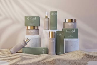 design luxury cosmetic, makeup, skincare, supplement label and box packaging