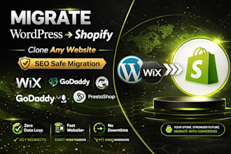 migrate wordpress to shopify clone godaddy wix prestashop to shopify migration