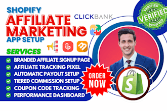 setup shopify affiliate marketing clickbank referrly uppromote goaffpro bixgrow