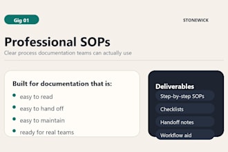 create professional sops and process documentation