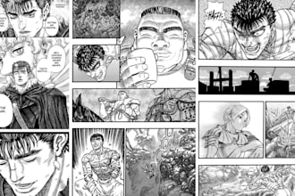 draw anime manga comic book illustration  manga artist webtoon comic manga page
