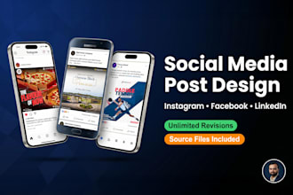 design social media posts for instagram facebook and linkedin