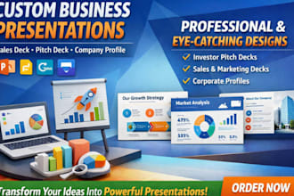 create corporate business deck, sales presentation design, company profile
