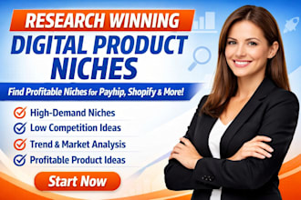 research winning digital products niches for payhip dropshipping shopify planner