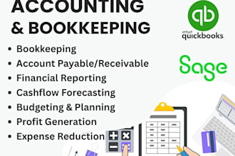 do accounting and bookkeeping in quickbooks and sage for all your business needs