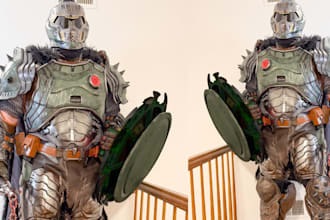 create custom wearable cosplay creation full knight anime game armor props