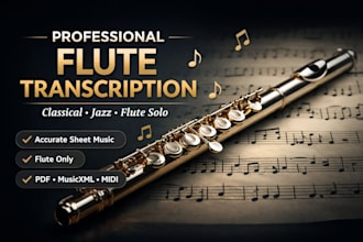 professionally transcribe flute music into accurate sheet music