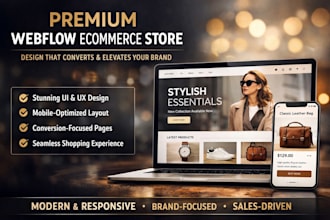 design a premium webflow ecommerce store with conversion focused UI UX